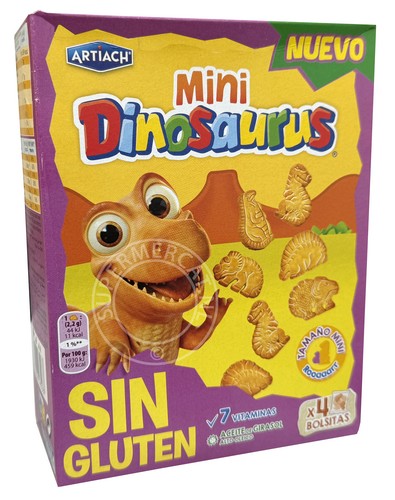 Artiach Mini Dinosaurus Galletas Sin Gluten zijn glutenvrije koekjes en worden rechtstreeks uit Spanje geleverd