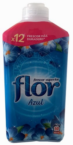 Deze special voordeel flacon Flor Azul Frescor Superior wasverzachter, in Spanje suavizante, is doorgaans niet te vinden buiten Spanje maar wel bij Supermercat Online