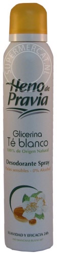 Heno de Pravia Glicerina Té Blanco Desodorante Spray is een zachte deodorant uit Spanje