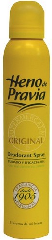 Heno de Pravia Deodorant Spray biedt langdurige en vooral effectieve bescherming en wordt geleverd in deze kenmerkende gele spuitbus voor een speciale prijs
