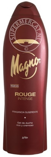 Magno Rouge Intense Gel de Ducha 550ml Fragancia Sugerente Bad & Douchegel is doorgaans niet verkrijgbaar buiten Spanje, maar wel bij Supermercat