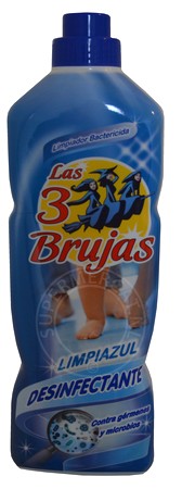 Las 3 Brujas Limpiazul Desinfectante wordt geleverd in een ruime flacon van 1 liter