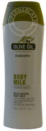 Babaria Bodymilk Olive Oil met olijfolie zorgt voor hydratatie en heeft een zachte Spaanse geur