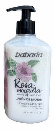 Babaria Jabon de Manos Rosa Mosqueta handzeep is samengesteld met rozenbottelolie