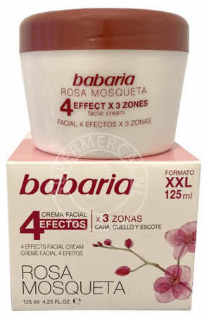 Babaria rosa mosqueta facial 4 efectos x 3 zonas gezichtscrème uit Spanje is nu verkrijgbaar bij Supermercat