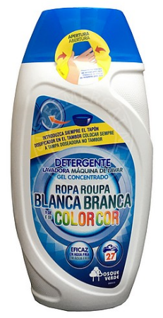 Dankzij de speciale dop is het doseren van Bosque Verde Detergente Lavadora Gel Concentrado Ropa Blanca y de Color wasmiddel eenvoudig