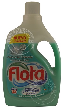 Flota Detergente Liquido Frescor de Colonia Vloeibaar Wasmiddel 1,65 liter is zelden te vinden buiten Spanje, maar uiteraard wel bij Supermercat