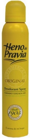 Heno de Pravia Deodorant Spray biedt langdurige en vooral effectieve bescherming en wordt geleverd in deze kenmerkende gele spuitbus voor een speciale prijs, ontdek het nu zelf en geniet van een goede bescherming met deze Spaanse deodorant