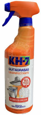 KH-7 Quitagrasas Desinfectante wordt geleverd in een handige verstuiver voor maximaal gemak en een optimaal resultaat