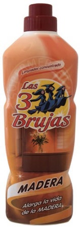 Las 3 Brujas Limpiador Concentrado Madera wordt geleverd in deze extra grote flacon en komt rechtstreeks uit Spanje