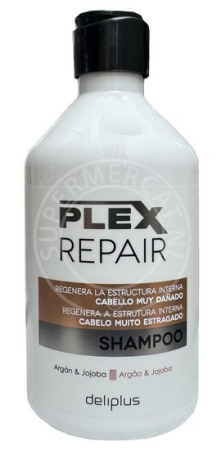 Deliplus Shampoo Plex Repair bevat argan en jojoba
