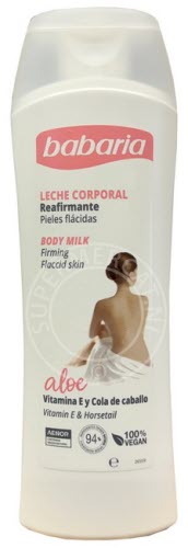 Babaria Body Milk Reafirmante comes in a handy bottle for an amazing price at Supermercat Online