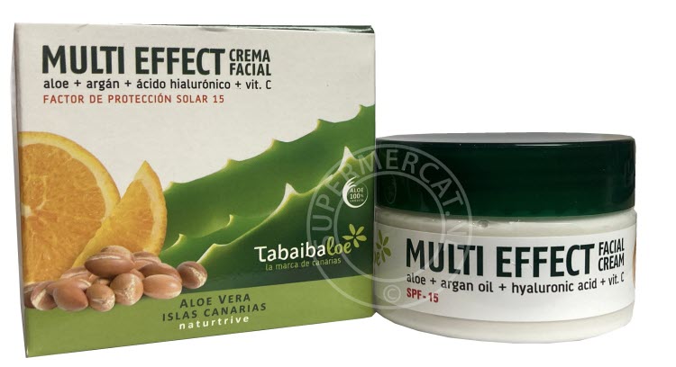 Tabaibaloe Multi Effect Crema Facial - Face cream is the perfect cream for good facial care. Thanks to the high content of 100% Canarian Aloe Vera