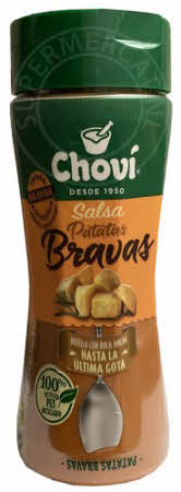 Chovi Salsa Patatas Bravas is a sauce with a Spanish character made with oil, garlic, tomatoes and herbs