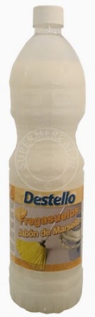 Experience a clean result with a Mediterranean touch using Destello Fregasuelos Jabon de Marsella floor cleaner from Spain