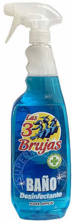 Las 3 Brujas Baño Desinfectante Antical 750ml (Bathroom Cleaner) comes in a handy bottle with an atomizer and can be used very easily