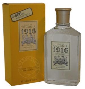 Agua de Colonia 1916 Myrurgia 400ml (cologne) comes in a large bottle made glass for a stunning price at Supermercat