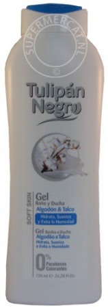 Tulipan Negro Gel de Bano y Ducha Algodon y Talco bath & shower gel with extracts of talc and cotton